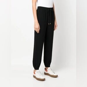 Michael Kors Black Drawstring Jogger Pants